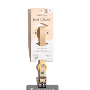 Wild One Dog Collar, Medium, Retro Colorblock with poop bag